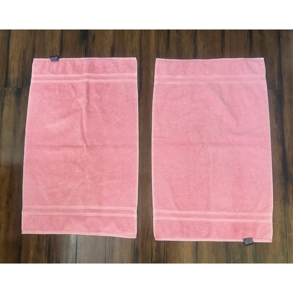 RALPH LAUREN Home Pink Hand Towel & Bath Towel 3 Piece Set